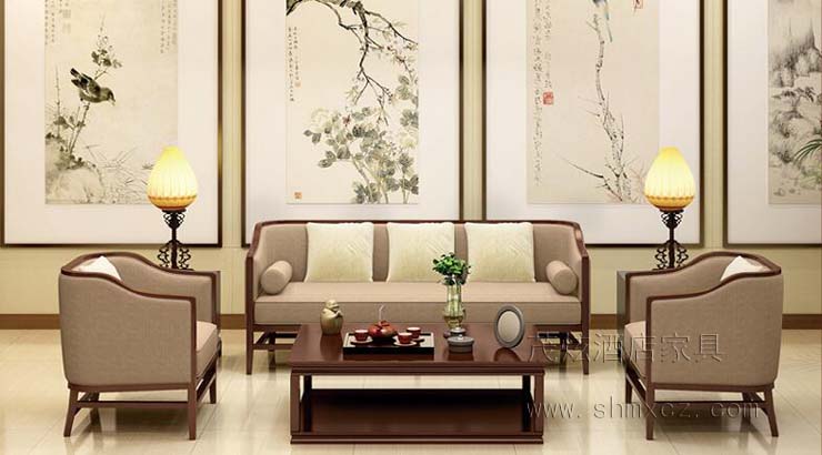 整体配套家具,新中式沙发:飞黄腾达