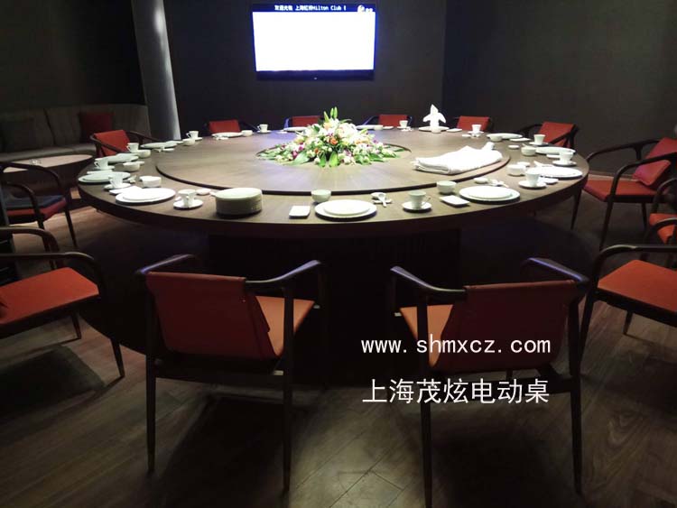 新中式电动餐桌-虚怀若谷