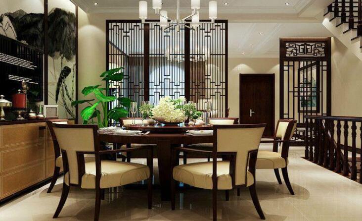 家用中式餐桌配实木椅子